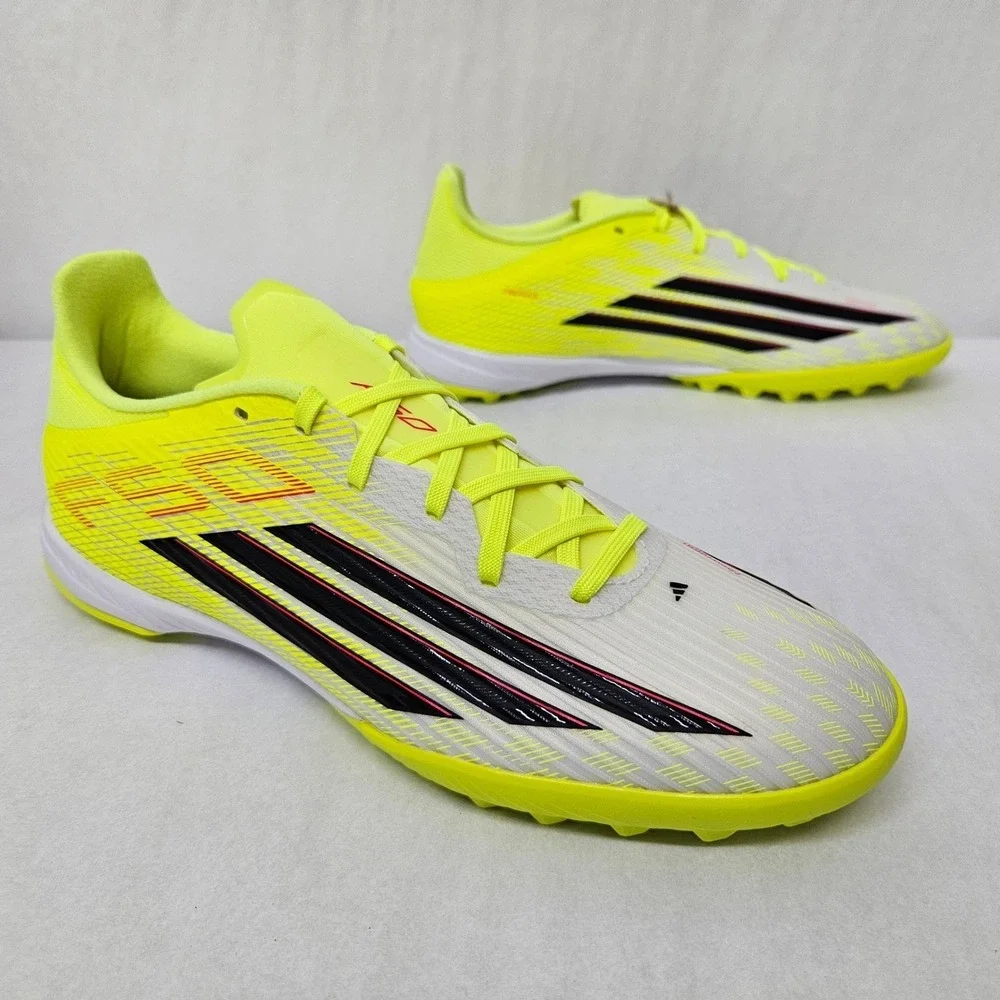 Adidas F50 League TF Turf Soccer Cleats JR8978 Solar Yellow Black Men Size 9.5